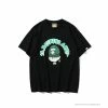 Hypeyourbeast Clothes BAPE Paint Splash Green Camouflage Tee Shirt 'BLACK'