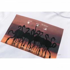 HypeYourBeast Off White Hoodie Flamingo - White Hoodies & Jackets