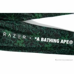 Hypeyourbeast Clothes BAPE X RAZER Co-Branded Gaming Camouflage Green Pants