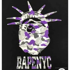 Hypeyourbeast Clothes BAPE NYC New York Limited Purple Camouflage Ape Head Tee Shirt 'BLACK' 18 Hypeyourbeast Clothes BAPE NYC New York Limited Purple Camouflage Ape Head Tee Shirt 'BLACK'