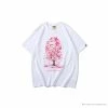 Hypeyourbeast BAPE Japan Limited Edition Pink Cherry Tree Tee Shirt 'WHITE'
