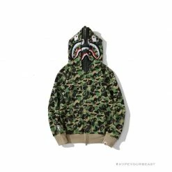 HypeYourBeast BAPE Camo Hoodie Shark Head 'GREEN'