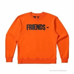 HypeYourBeast Shirts Vlone Black Shirt - Orange
