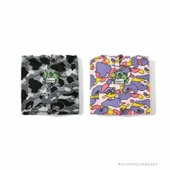 Hypeyourbeast BAPE Shark Head STA Star Camouflage Hoodie 'PINK'