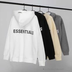 HypeYourBeast FOG Hoodie Reflective ‘ESSENTIALS’ White Hoodies & Jackets