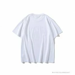Hypeyourbeast BAPE Messy Letters Upside Down Little Ape Head Tee Shirt 'WHITE'
