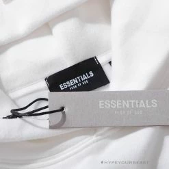 HypeYourBeast FOG Hoodie Reflective ‘ESSENTIALS’ White Hoodies & Jackets