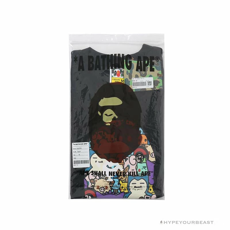 Hypeyourbeast Clothes BAPE Pokémon Co-branded Ape Head Tee Shirt 'BLACK' 13 Hypeyourbeast Clothes BAPE Pokémon Co-branded Ape Head Tee Shirt 'BLACK'
