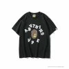 Hypeyourbeast BAPE Messy Letters Upside Down Little Ape Head Tee Shirt 'BLACK'