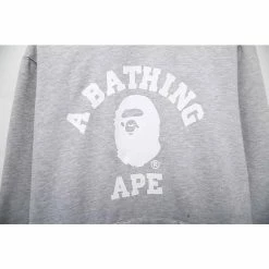 Hypeyourbeast Clothes BAPE X Bathing Ape Head Hoodie 'GREY'