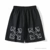 Hypeyourbeast Pants OFF-WHITE Dimensional Sketch Shorts 'BLACK'