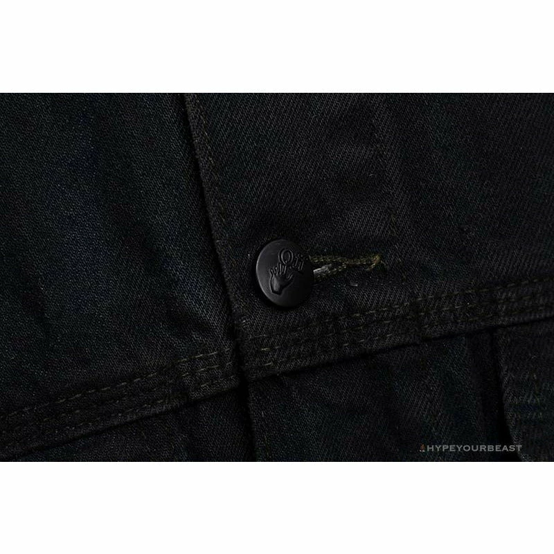 Hypeyourbeast OFF-WHITE Autumn And Winter New ️Back Blue Arrow Wash Denim Jacket Hoodies & Jackets 7 Hypeyourbeast OFF-WHITE Autumn And Winter New ️Back Blue Arrow Wash Denim Jacket Hoodies & Jackets