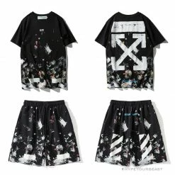 Hypeyourbeast Pants OFF-WHITE Hot Starry Sky Fireworks Shorts 'BLACK' 21 Hypeyourbeast Pants OFF-WHITE Hot Starry Sky Fireworks Shorts 'BLACK'