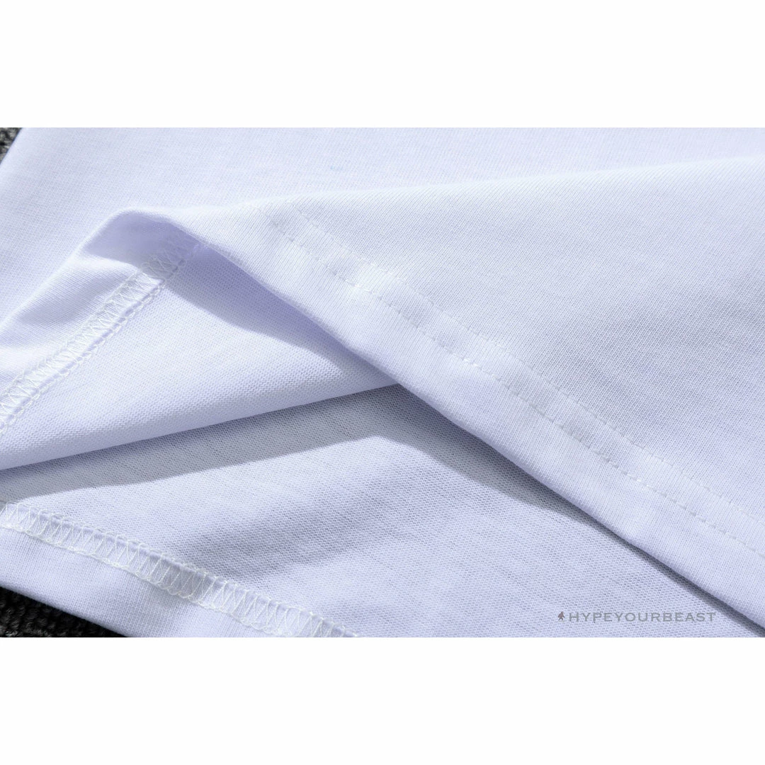 Hypeyourbeast OFF-WHITE Light Blue Marker Draw Pattern Tee Shirt 'WHITE' 7 Hypeyourbeast OFF-WHITE Light Blue Marker Draw Pattern Tee Shirt 'WHITE'