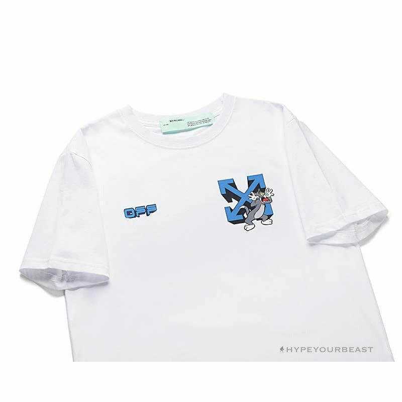 Hypeyourbeast OFF-WHITE Tom And Jerry Loose Tee Shirt 'WHITE' T-Shirts 3 Hypeyourbeast OFF-WHITE Tom And Jerry Loose Tee Shirt 'WHITE' T-Shirts