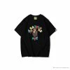 Hypeyourbeast BAPE Baby Milo Color Letter Monkey Tee Shirt 'BLACK'