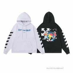 HypeYourBeast Off White Hoodie Looney - Black Hoodies & Jackets