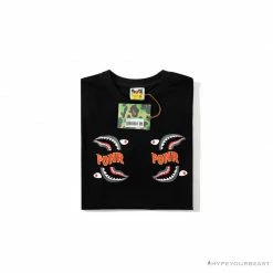 Hypeyourbeast BAPE Shark Head PONR Tee Shirt 'BLACK' Clothes