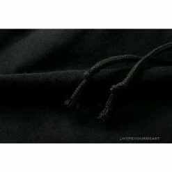 Hypeyourbeast BAPE Classic Ape Head Embroidered Standard Cotton Terry Pants 'BLACK' Clothes