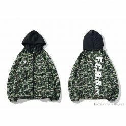 Hypeyourbeast BAPE X FCRB Joint Double Zip Camouflage Hoodie 'GREEN' 30 Hypeyourbeast BAPE X FCRB Joint Double Zip Camouflage Hoodie 'GREEN'