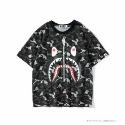 Hypeyourbeast BAPE Digital Pixel Camouflage Tee Shirt 'BLACK' Clothes