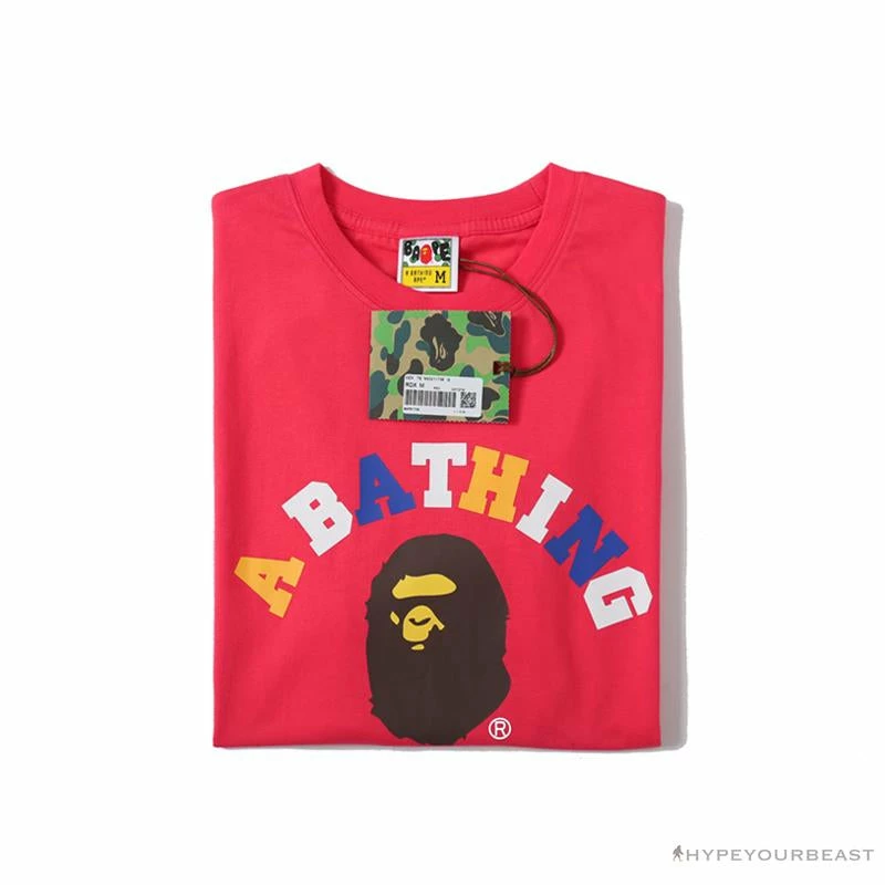 Hypeyourbeast BAPE Little Ape Head Colorful Classic Tee Shirt 'PINK' Clothes 3 Hypeyourbeast BAPE Little Ape Head Colorful Classic Tee Shirt 'PINK' Clothes
