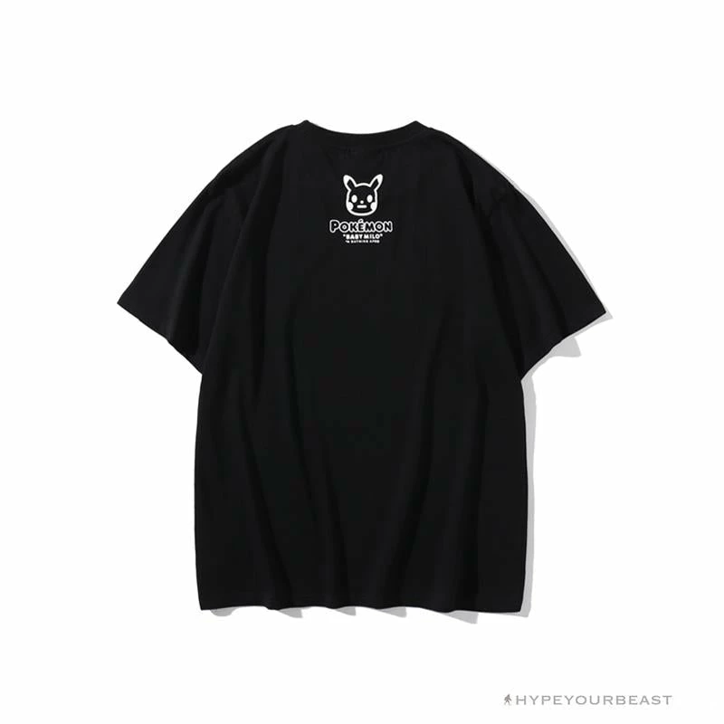 Hypeyourbeast Clothes BAPE Pokémon Co-branded Ape Head Tee Shirt 'BLACK' 2 Hypeyourbeast Clothes BAPE Pokémon Co-branded Ape Head Tee Shirt 'BLACK'