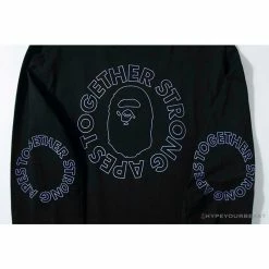 Hypeyourbeast Clothes BAPE APES TOGETHER English Alphabet Ape Head Long Sleeve Shirt 'BLACK' 16 Hypeyourbeast Clothes BAPE APES TOGETHER English Alphabet Ape Head Long Sleeve Shirt 'BLACK'