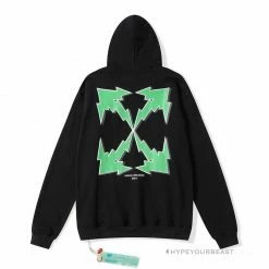 HypeYourBeast Hoodies & Jackets Off-White Green Hoodie - Black