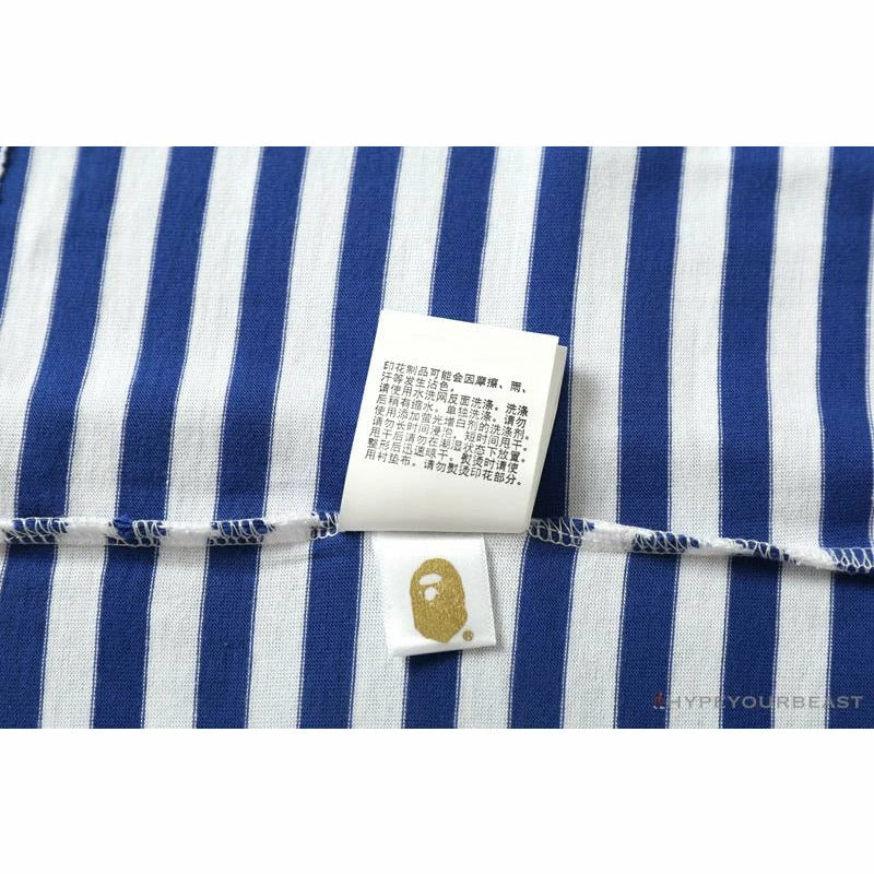 Hypeyourbeast Clothes BAPE Baby Milo Sesame Street Striped Tee Shirt 'BLUE' 15 Hypeyourbeast Clothes BAPE Baby Milo Sesame Street Striped Tee Shirt 'BLUE'