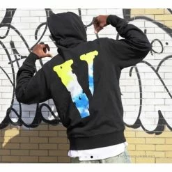 HypeYourBeast Vlone Hoodie Blue Yellow Logo (Black)