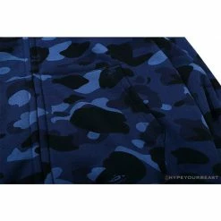 Hypeyourbeast BAPE X PSG Paris Saint-Germain Camouflage Blue Hoodie Clothes