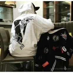 HypeYourBeast Hoodies & Jackets Vlone Black White Serpent Hoodie 14 HypeYourBeast Hoodies & Jackets Vlone Black White Serpent Hoodie