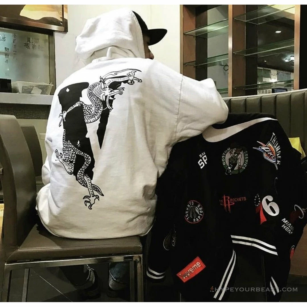 HypeYourBeast Hoodies & Jackets Vlone Black White Serpent Hoodie 5 HypeYourBeast Hoodies & Jackets Vlone Black White Serpent Hoodie