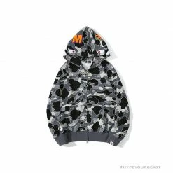 Hypeyourbeast BAPE Shark Head STA Star Camouflage Hoodie 'BLACK'