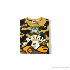 Hypeyourbeast Clothes BAPE KIDS Elbow Hug Gorilla Camouflage Tee Shirt 'YELLOW' 31 Hypeyourbeast Clothes BAPE KIDS Elbow Hug Gorilla Camouflage Tee Shirt 'YELLOW'