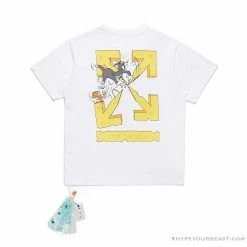 Hypeyourbeast OFF-WHITE Cat And Mouse Tee Shirt 'WHITE' T-Shirts 12 Hypeyourbeast OFF-WHITE Cat And Mouse Tee Shirt 'WHITE' T-Shirts