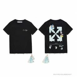 Hypeyourbeast OFF-WHITE Mickey Limited Arrow Tee Shirt 'BLACK' T-Shirts