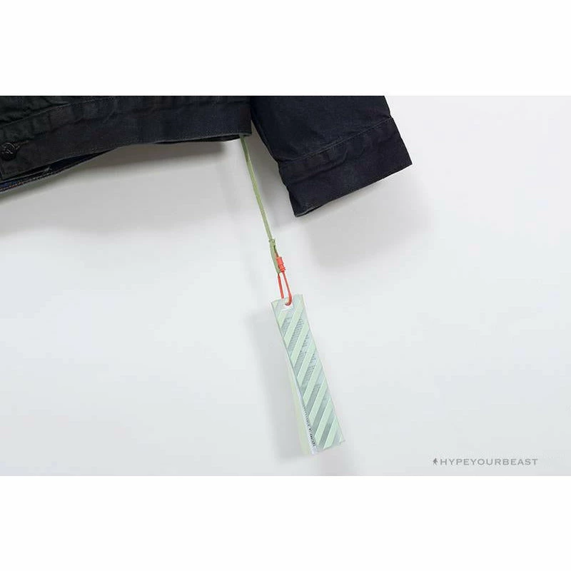 Hypeyourbeast OFF-WHITE Autumn And Winter New ️Back Blue Arrow Wash Denim Jacket Hoodies & Jackets 14 Hypeyourbeast OFF-WHITE Autumn And Winter New ️Back Blue Arrow Wash Denim Jacket Hoodies & Jackets