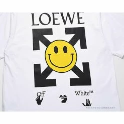 Hypeyourbeast OFF-WHITE X LOEW X SMILEY Tee Shirt 'WHITE' T-Shirts