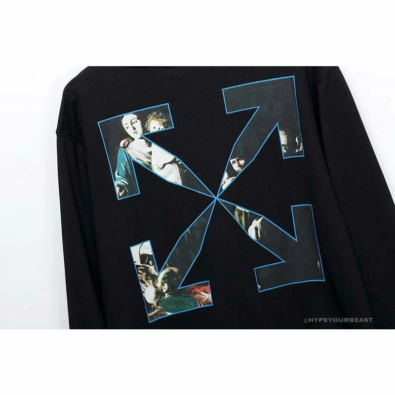 Hypeyourbeast OFF-WHITE New Madonna Painting Cotton Terry Long Sleeve Shirt 'BLACK' Shirts 7 Hypeyourbeast OFF-WHITE New Madonna Painting Cotton Terry Long Sleeve Shirt 'BLACK' Shirts