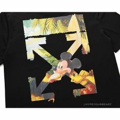 Hypeyourbeast OFF-WHITE Disney Spring X Summer Mickey With Pluto Tee Shirt 'BLACK' T-Shirts