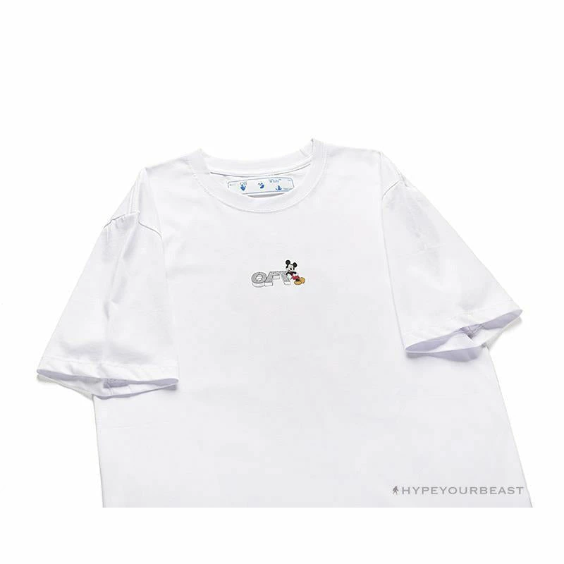 Hypeyourbeast OFF-WHITE Mickey Bluff Face Tee Shirt 'WHITE' 3 Hypeyourbeast OFF-WHITE Mickey Bluff Face Tee Shirt 'WHITE'
