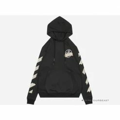 HypeYourBeast Off White Hoodie Black Hoodies & Jackets