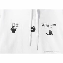 Hypeyourbeast OFF-WHITE Green Arrow Hoodie 'WHITE'