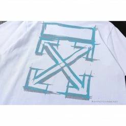 Hypeyourbeast OFF-WHITE Light Blue Marker Draw Pattern Tee Shirt 'WHITE' 14 Hypeyourbeast OFF-WHITE Light Blue Marker Draw Pattern Tee Shirt 'WHITE'