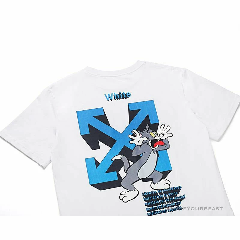 Hypeyourbeast OFF-WHITE Tom And Jerry Loose Tee Shirt 'WHITE' T-Shirts 9 Hypeyourbeast OFF-WHITE Tom And Jerry Loose Tee Shirt 'WHITE' T-Shirts