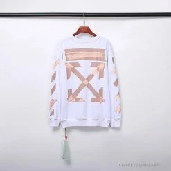Hypeyourbeast OFF-WHITE Rubber Strip Arrow Long Sleeve Shirt 'WHITE'