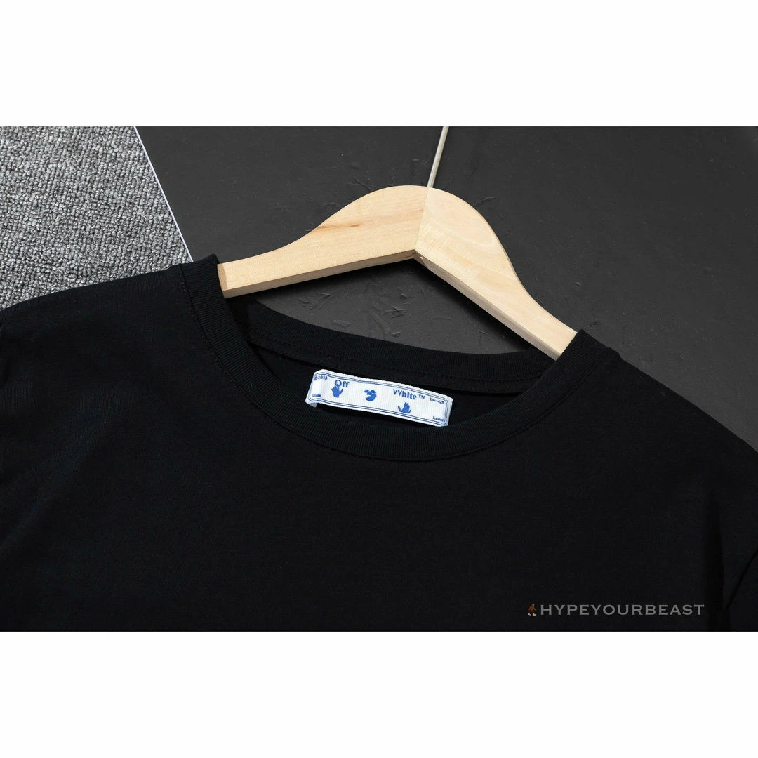 Hypeyourbeast OFF-WHITE Gradient Classic Cross Arrow Tee Shirt 'BLACK' 4 Hypeyourbeast OFF-WHITE Gradient Classic Cross Arrow Tee Shirt 'BLACK'