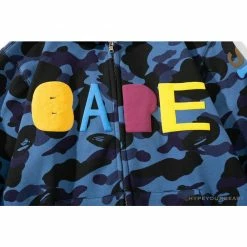 Hypeyourbeast BAPE X Readymade Tiger Head Foam Camouflage Hoodie 'BLUE' Clothes